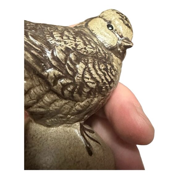 POOLE POTTERY STONEWARE BIRD - BLUE TIT ON MUSHROOM - Picture 13 of 16